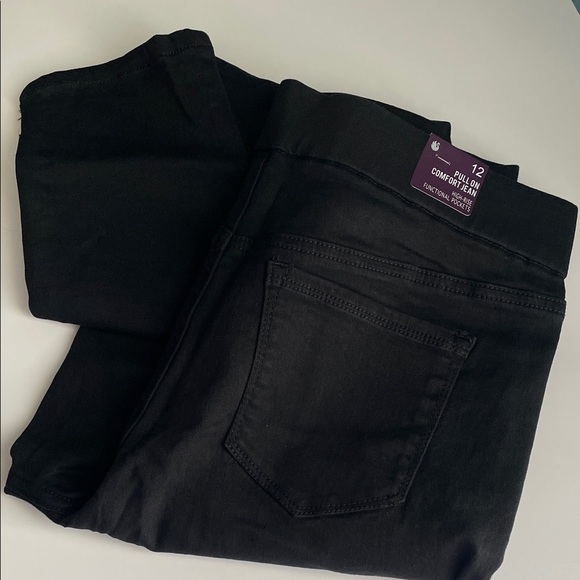 Gloria Vanderbilt Women's Pull-on Comfort Jean, High-Rise Pockets Black, 12 / Z2 - Picture 5 of 12